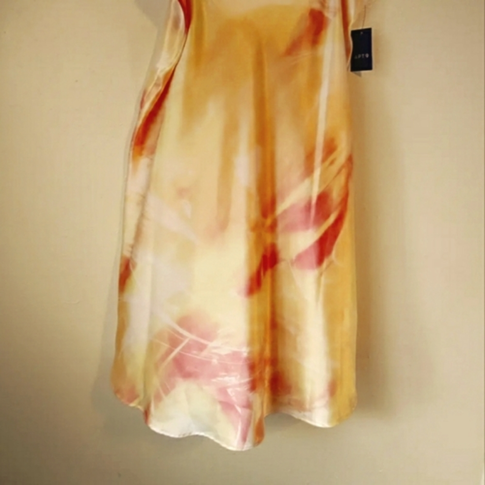 Apt. 9 Yellow and Pink Maxi Skirt Size XL